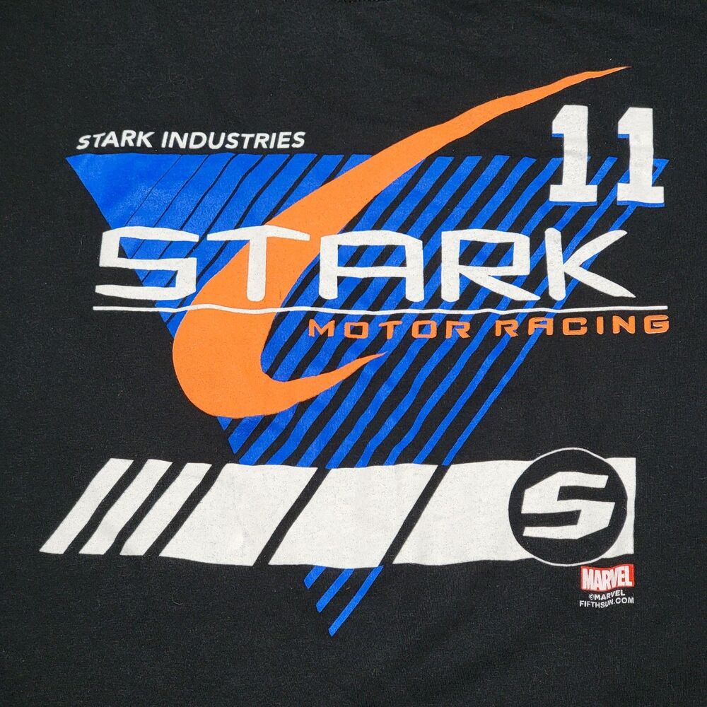 Stark Industries Graphic SS Black Tee "Stark Motor Racing" - Size Large (Youth)